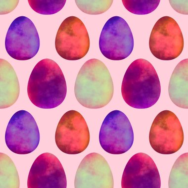 Duvar kağıtları, kumaşlar, tekstil ve ambalajlar, hediyeler ve kartlar için yumurtaları olan paskalya pürüzsüz deseni. 