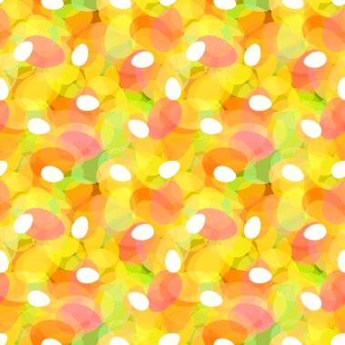 Paskalya yumurtaları kağıt, kumaş, çarşaf, çocuk giysileri, mutfak aksesuarları ve bahar partisi aksesuarları için pürüzsüz bahar deseni. Yüksek kalite fotoğraf