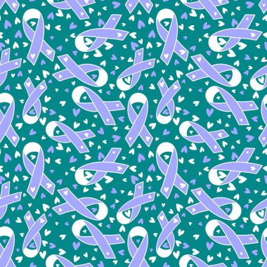 Göğüs kanseri ayı, ambalaj kağıdı, tıbbi aksesuar ve ilaç tekstili için kusursuz pembe kurdele günü deseni. Yüksek kaliteli illüstrasyon