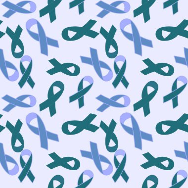 Göğüs kanseri ayı, ambalaj kağıdı, tıbbi aksesuar ve ilaç tekstili için kusursuz pembe kurdele günü deseni. Yüksek kaliteli illüstrasyon