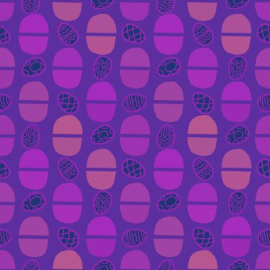 Paskalya yumurtaları kağıt, kumaş, çarşaf, çocuk giysileri, mutfak aksesuarları ve bahar partisi aksesuarları için pürüzsüz bahar deseni. Yüksek kalite fotoğraf