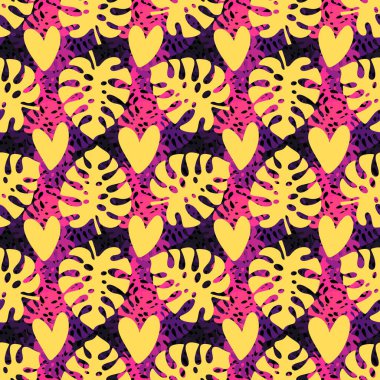 Yaz palmiyesi kağıtlar, kumaşlar, çarşaflar, çocuk giysileri ve plaj aksesuarları için pürüzsüz çiçek deseni bırakır. Yüksek kalite fotoğraf