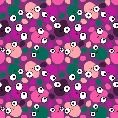 Paskalya yumurtaları kağıt, kumaş, çarşaf, çocuk giysileri, mutfak aksesuarları ve bahar partisi aksesuarları için pürüzsüz bahar deseni. Yüksek kalite fotoğraf