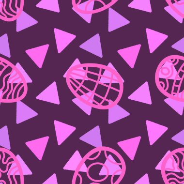 Paskalya yumurtaları kağıt, kumaş, çarşaf, çocuk giysileri, mutfak aksesuarları ve bahar partisi aksesuarları için pürüzsüz bahar deseni. Yüksek kalite fotoğraf