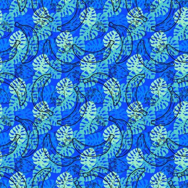 Yaz palmiyesi kağıtlar, kumaşlar, çarşaflar, çocuk giysileri ve plaj aksesuarları için pürüzsüz çiçek deseni bırakır. Yüksek kalite fotoğraf