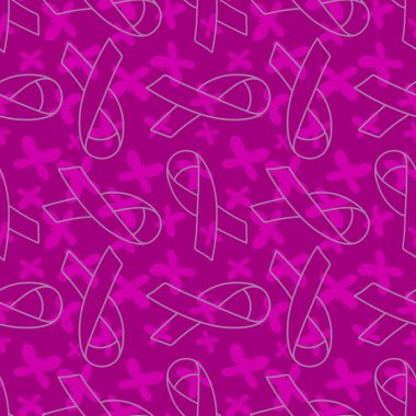 Göğüs kanseri ayı, ambalaj kağıdı, tıbbi aksesuar ve ilaç tekstili için kusursuz pembe kurdele günü deseni. Yüksek kalite fotoğraf