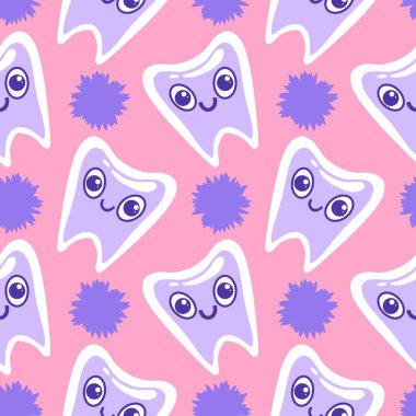 Kağıt, kumaş, çarşaf, çocuk giysisi baskısı, doktor aksesuarları ve eczane ambalajları için tıbbî ve kusursuz diş deseni. Yüksek kalite fotoğraf