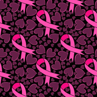 Göğüs kanseri ayı, ambalaj kağıdı, tıbbi aksesuar ve ilaç tekstili için kusursuz pembe kurdele günü deseni. Yüksek kalite fotoğraf