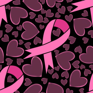 Göğüs kanseri ayı, ambalaj kağıdı, tıbbi aksesuar ve ilaç tekstili için kusursuz pembe kurdele günü deseni. Yüksek kalite fotoğraf