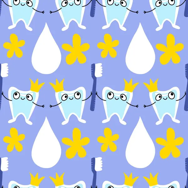 Kağıt, kumaş, çarşaf, çocuk giysisi baskısı, doktor aksesuarları ve eczane ambalajları için tıbbî ve kusursuz diş deseni. Yüksek kalite fotoğraf