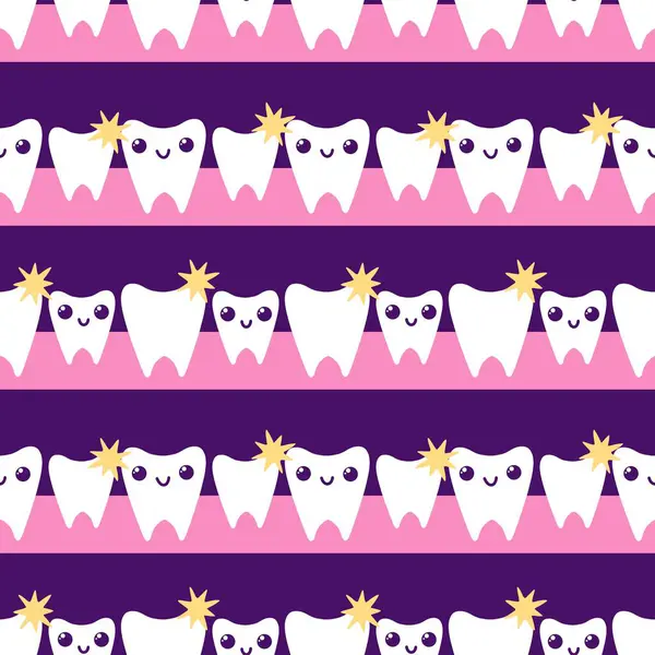 Kağıt, kumaş, çarşaf, çocuk giysisi baskısı, doktor aksesuarları ve eczane ambalajları için tıbbî ve kusursuz diş deseni. Yüksek kalite fotoğraf