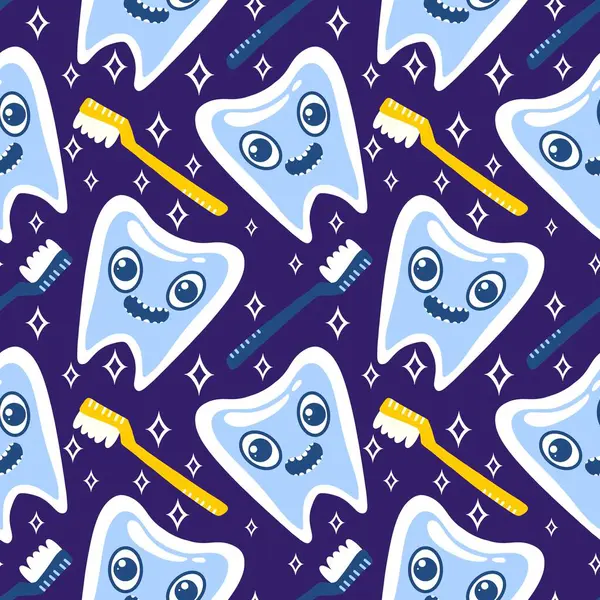 Kağıt, kumaş, çarşaf, çocuk giysisi baskısı, doktor aksesuarları ve eczane ambalajları için tıbbî ve kusursuz diş deseni. Yüksek kalite fotoğraf