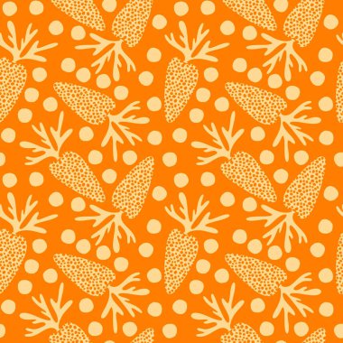 Kağıt, kumaş, çarşaf ve çocuk giysisi baskısı ve mutfak tekstili için yaz sebzesiz havuç deseni. Yüksek kalite fotoğraf