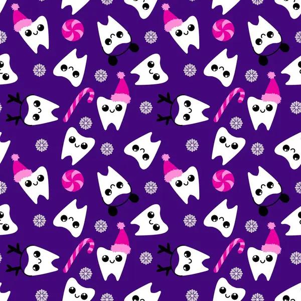 Kağıt, kumaş, çarşaf, çocuk giysisi baskısı, doktor aksesuarları ve eczane ambalajları için tıbbî ve kusursuz diş deseni. Yüksek kalite fotoğraf