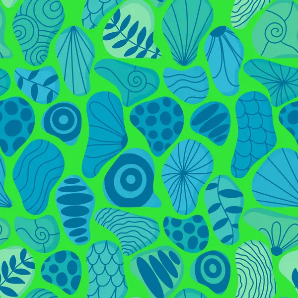 Yaz denizi çakıl taşları kağıt, kumaş, çarşaf, çocuk giysileri, plaj partisi aksesuarları ve moda tekstili için kusursuz okyanus taşları deseni. Yüksek kalite fotoğraf