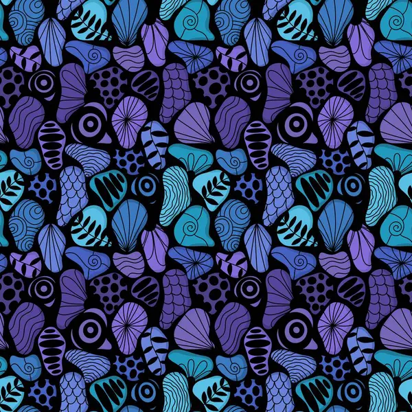 Yaz denizi çakıl taşları kağıt, kumaş, çarşaf, çocuk giysileri, plaj partisi aksesuarları ve moda tekstili için kusursuz okyanus taşları deseni. Yüksek kalite fotoğraf