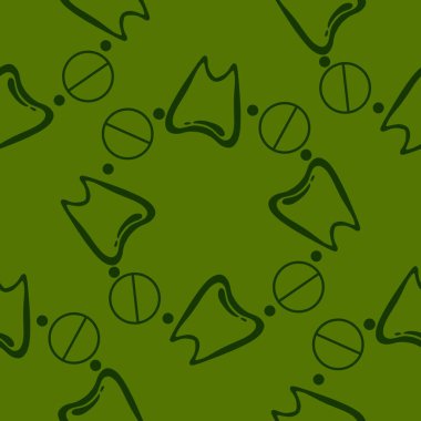 Kağıt, kumaş, çarşaf, çocuk giysisi baskısı, doktor aksesuarları ve eczane ambalajları için tıbbî ve kusursuz diş deseni. Yüksek kalite fotoğraf