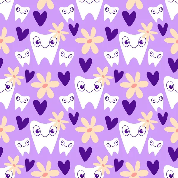 Kağıt, kumaş, çarşaf, çocuk giysisi baskısı, doktor aksesuarları ve eczane ambalajları için tıbbî ve kusursuz diş deseni. Yüksek kalite fotoğraf