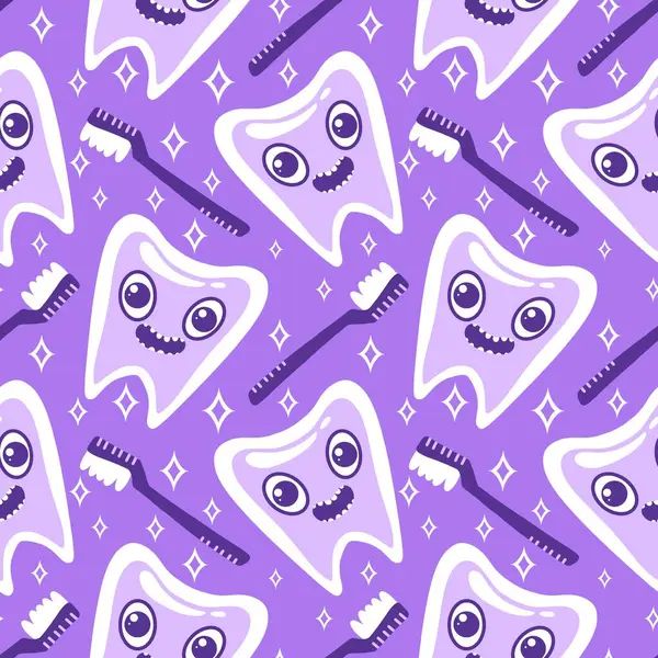 Kağıt, kumaş, çarşaf, çocuk giysisi baskısı, doktor aksesuarları ve eczane ambalajları için tıbbî ve kusursuz diş deseni. Yüksek kalite fotoğraf