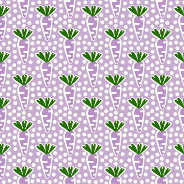 Kağıt, kumaş, çarşaf ve çocuk giysisi baskısı ve mutfak tekstili için yaz sebzesiz havuç deseni. Yüksek kalite fotoğraf