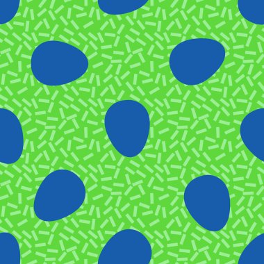 Paskalya yumurtaları kağıt, kumaş, çarşaf, çocuk giysileri, mutfak aksesuarları ve bahar partisi aksesuarları için pürüzsüz bahar deseni. Yüksek kalite fotoğraf