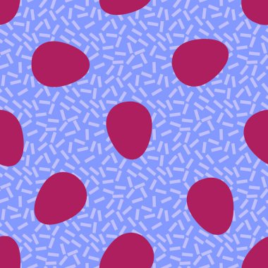 Paskalya yumurtaları kağıt, kumaş, çarşaf, çocuk giysileri, mutfak aksesuarları ve bahar partisi aksesuarları için pürüzsüz bahar deseni. Yüksek kalite fotoğraf