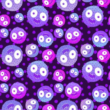 Çizgi filmlerdeki hayvanlar çocuk için kusursuz canavar desenleri giysi baskısı, kumaş, kumaş ve yaz partisi aksesuarları ve moda tekstili.