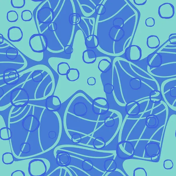 Okyanus hayvanları, ambalajsız deniz yıldızı desenli ambalajlar, kumaşlar ve çocuk giysileri baskısı ve yaz partisi aksesuarları ve mayo tekstili. Yüksek kalite fotoğraf