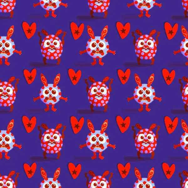 Çizgi filmlerdeki hayvanlar çocuk için kusursuz canavar desenleri giysi baskısı, kumaş, kumaş ve yaz partisi aksesuarları ve moda tekstili.