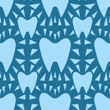 Kağıt, kumaş, çarşaf, çocuk giysisi baskısı, doktor aksesuarları ve eczane ambalajları için tıbbî ve kusursuz diş deseni. Yüksek kalite fotoğraf