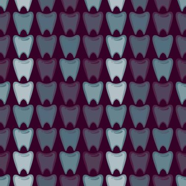 Kağıt, kumaş, çarşaf, çocuk giysisi baskısı, doktor aksesuarları ve eczane ambalajları için tıbbî ve kusursuz diş deseni. Yüksek kalite fotoğraf