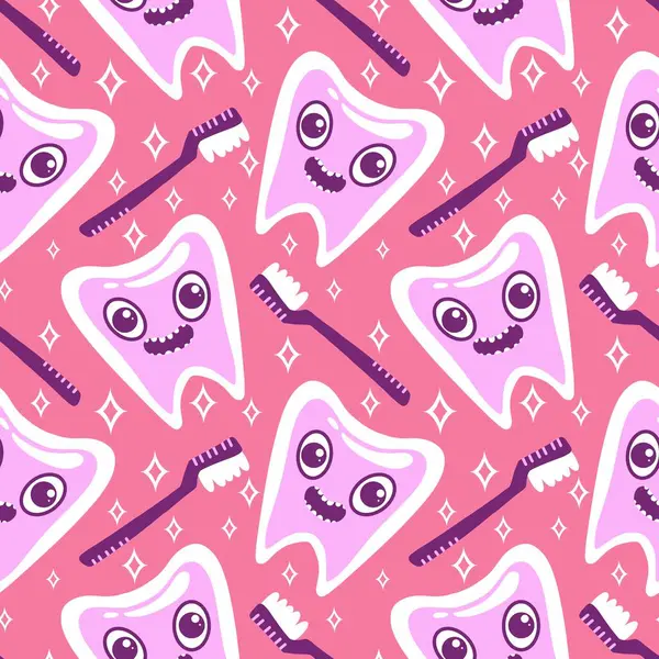 Kağıt, kumaş, çarşaf, çocuk giysisi baskısı, doktor aksesuarları ve eczane ambalajları için tıbbî ve kusursuz diş deseni. Yüksek kalite fotoğraf