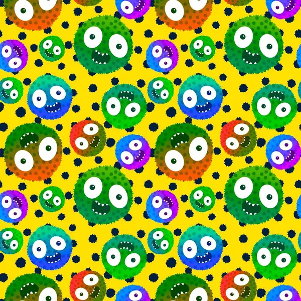 Çizgi filmlerdeki hayvanlar çocuk için kusursuz canavar desenleri giysi baskısı, kumaş, kumaş ve yaz partisi aksesuarları ve moda tekstili.