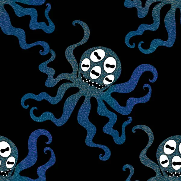 Yaz okyanusu hayvanları çocuk için kusursuz şirin ahtapot deseni kumaşlar ve moda tekstil ürünleri ve parti aksesuarları için kıyafet baskısı ve ambalaj kağıdı.