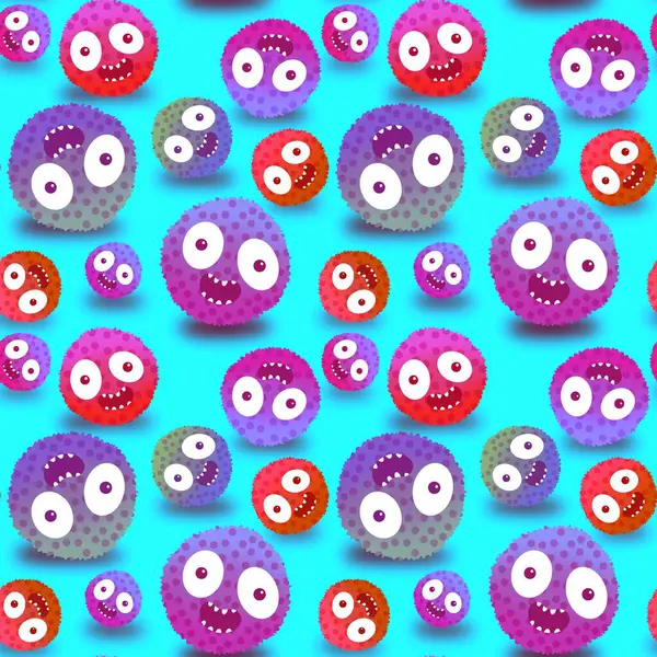 Çizgi filmlerdeki hayvanlar çocuk için kusursuz canavar desenleri giysi baskısı, kumaş, kumaş ve yaz partisi aksesuarları ve moda tekstili.