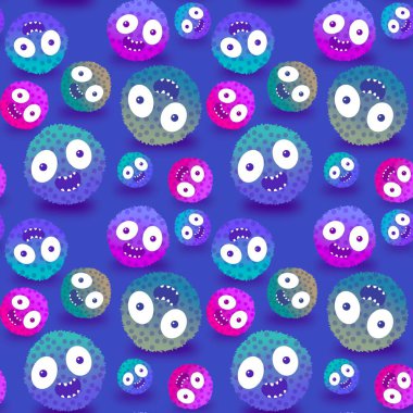 Çizgi filmlerdeki hayvanlar çocuk için kusursuz canavar desenleri giysi baskısı, kumaş, kumaş ve yaz partisi aksesuarları ve moda tekstili.