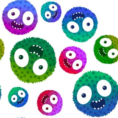 Çizgi filmlerdeki hayvanlar çocuk için kusursuz canavar desenleri giysi baskısı, kumaş, kumaş ve yaz partisi aksesuarları ve moda tekstili.