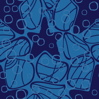 Okyanus hayvanları, ambalajsız deniz yıldızı desenli ambalajlar, kumaşlar ve çocuk giysileri baskısı ve yaz partisi aksesuarları ve mayo tekstili. Yüksek kalite fotoğraf