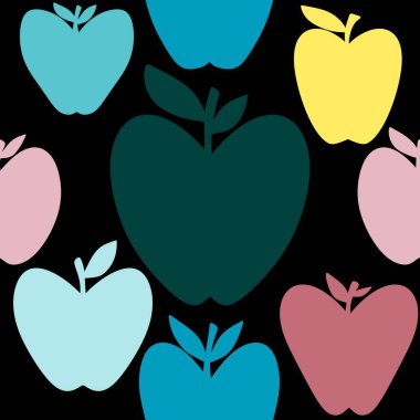 Yaz meyvesiz elma desenli ambalaj kâğıdı, kumaş ve çocuk giysileri baskısı ve bahar moda tekstil ürünleri ve bahçe partisi aksesuarları. Yüksek kalite fotoğraf