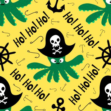 Yaz okyanusu hayvanları çocuk için kusursuz şirin ahtapot deseni kumaşlar ve moda tekstil ürünleri ve parti aksesuarları için kıyafet baskısı ve ambalaj kağıdı.