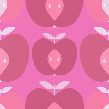 Yaz meyvesiz elma desenli ambalaj kâğıdı, kumaş ve çocuk giysileri baskısı ve bahar moda tekstil ürünleri ve bahçe partisi aksesuarları. Yüksek kalite fotoğraf