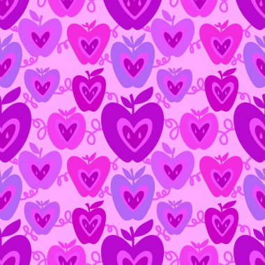 Yaz meyvesiz elma desenli ambalaj kâğıdı, kumaş ve çocuk giysileri baskısı ve bahar moda tekstil ürünleri ve bahçe partisi aksesuarları. Yüksek kalite fotoğraf