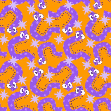 Kumaşlar, tekstil, ambalaj, hediyeler, kartlar, çarşaflar ve ambalaj kağıtları için kusursuz tırtıl deseni. Yüksek kalite fotoğraf