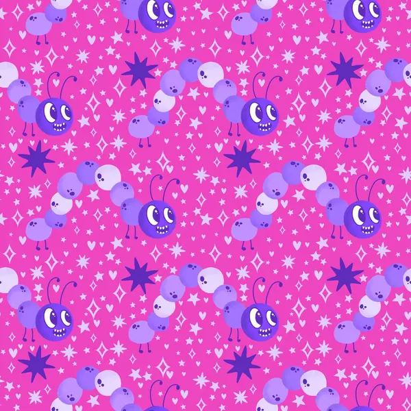 Kumaşlar, tekstil, ambalaj, hediyeler, kartlar, çarşaflar ve ambalaj kağıtları için kusursuz tırtıl deseni. Yüksek kalite fotoğraf