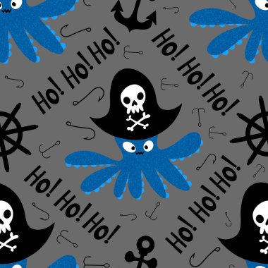 Yaz okyanusu hayvanları çocuk için kusursuz şirin ahtapot deseni kumaşlar ve moda tekstil ürünleri ve parti aksesuarları için kıyafet baskısı ve ambalaj kağıdı.