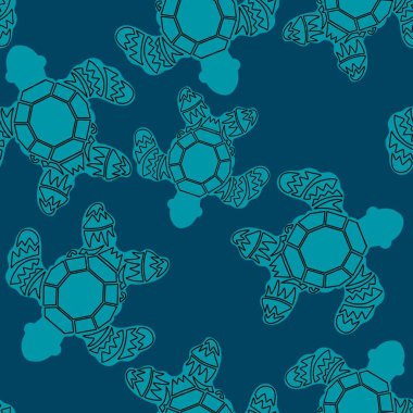 Okyanus yaz hayvanları kağıt, kumaş, çarşaf ve çocuk kıyafetleri ve plaj partisi aksesuarları için dikişsiz kaplumbağa deseni. Yüksek kalite fotoğraf