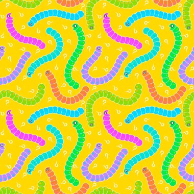 Kumaşlar, tekstil, ambalaj, hediyeler, kartlar, çarşaflar ve ambalaj kağıtları için kusursuz tırtıl deseni. Yüksek kalite fotoğraf