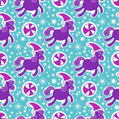 2026 yılının yılbaşı hayvanlarının paketleri ve parti aksesuarları ve çocuk kıyafetleri ve moda tekstili için kusursuz Noel atları modelleri.