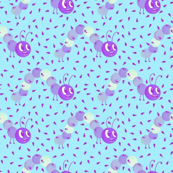 Kumaşlar, tekstil, ambalaj, hediyeler, kartlar, çarşaflar ve ambalaj kağıtları için kusursuz tırtıl deseni. Yüksek kalite fotoğraf