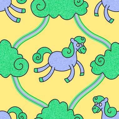 2026 yılının yılbaşı hayvanlarının paketleri ve parti aksesuarları ve çocuk kıyafetleri ve moda tekstili için kusursuz Noel atları modelleri.